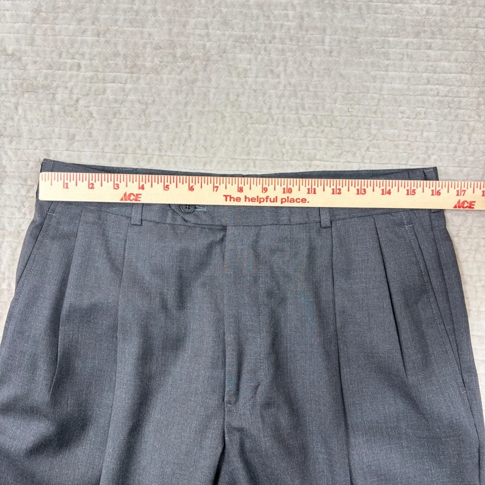 Brooks Brothers 1818 Madison Suit Mens Charcoal Gray Wool Pleated 2 Piece Set